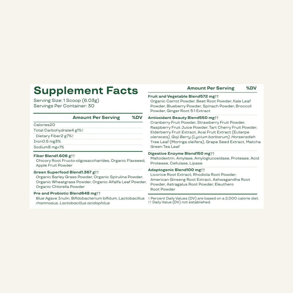Greens & Superfoods 180g Strawberry Kiwi