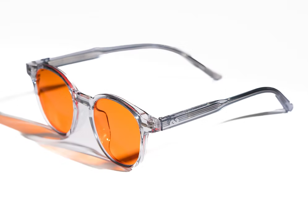 ÖRUS Orange Lens Glasses - Grey Frame