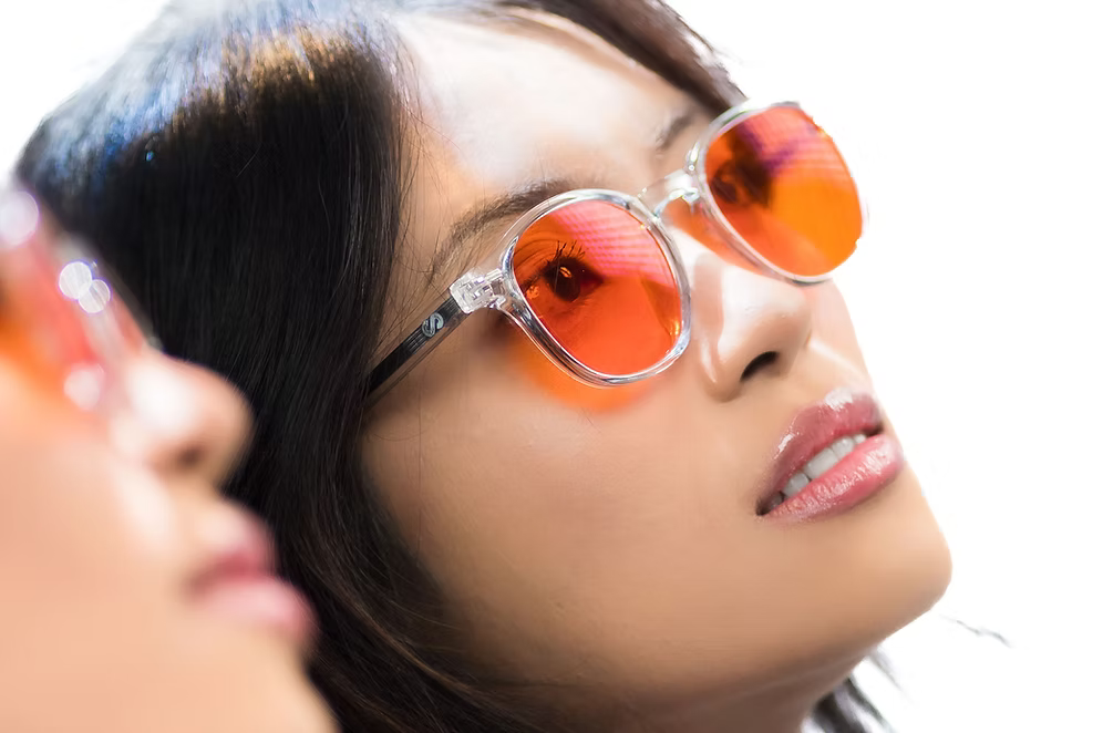 ÖRUS Orange Lens Glasses - Grey Frame