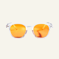 Orange Lens Glasses - Clear Frame