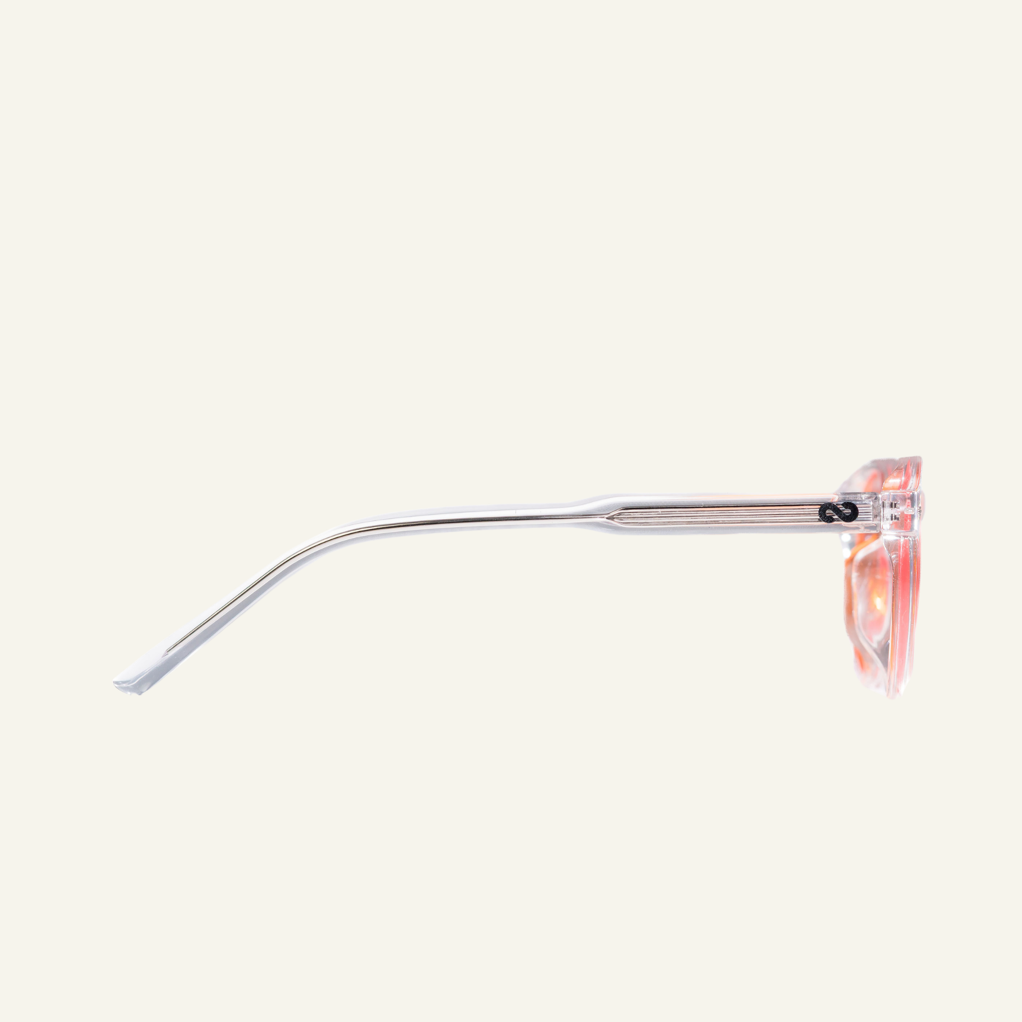 Orange Lens Glasses - Clear Frame