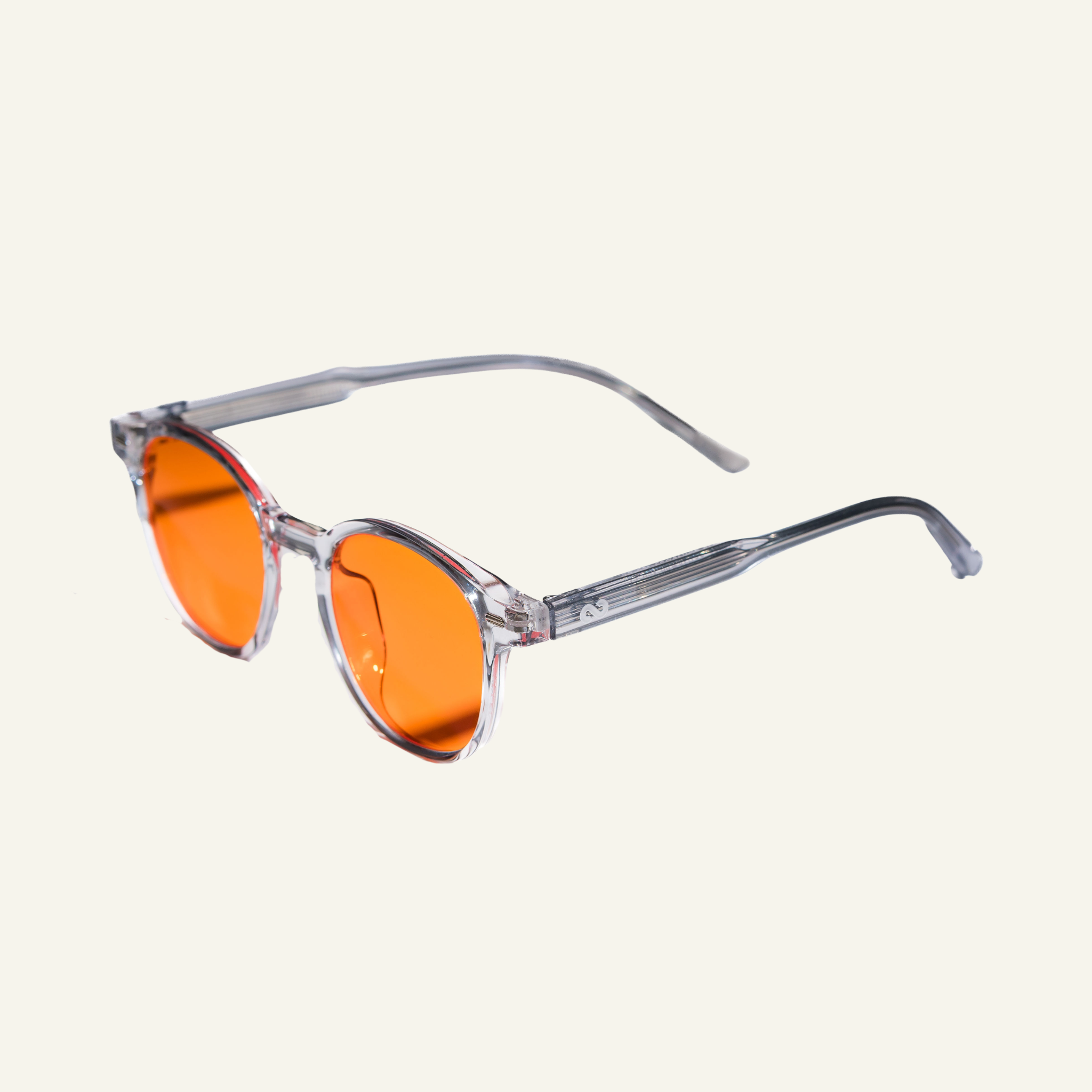 Orange Lens Glasses - Grey Frame