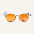 Orange Lens Glasses - Grey Frame
