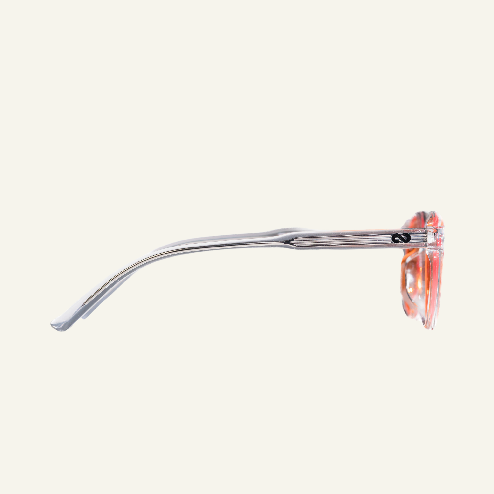 Orange Lens Glasses - Grey Frame