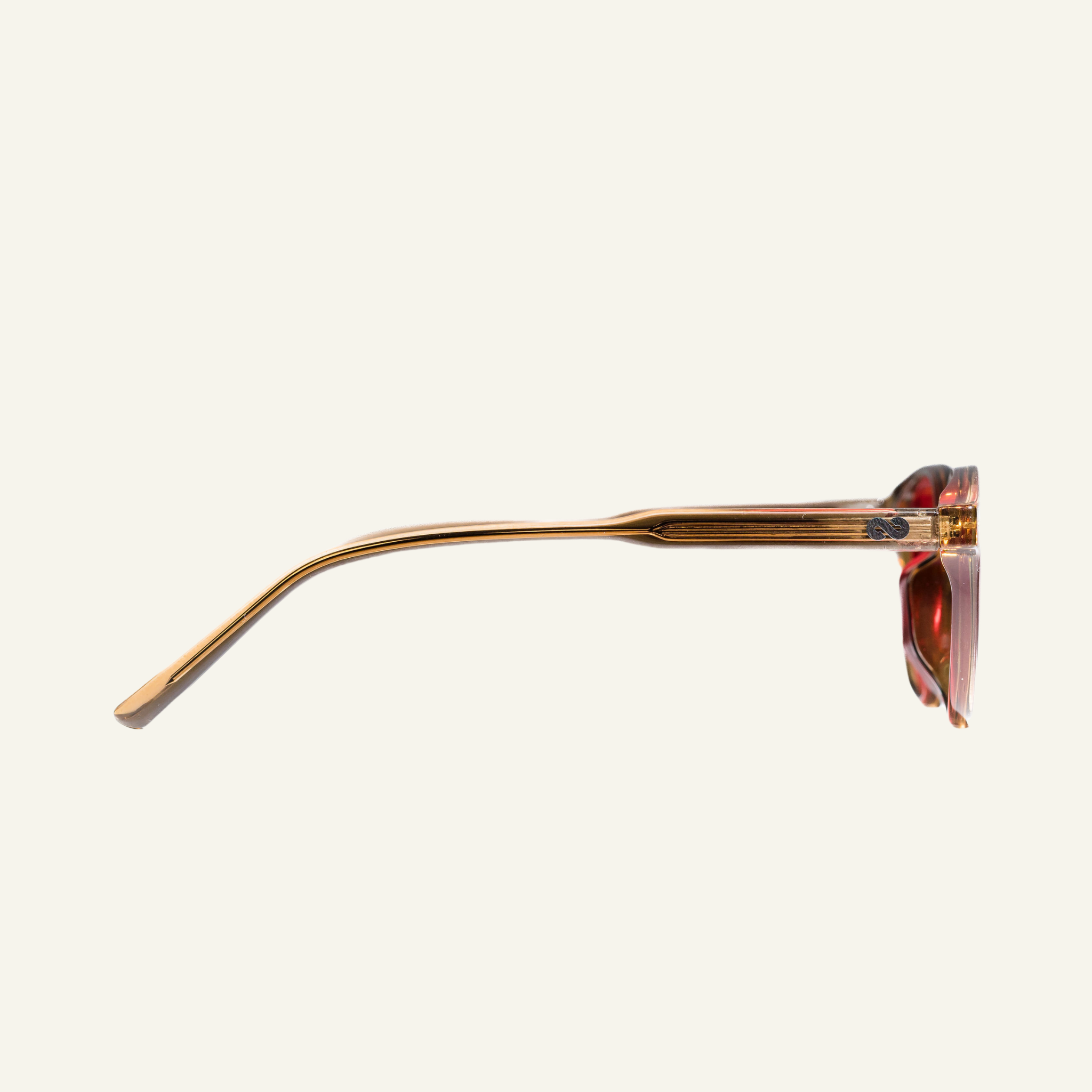 Red Lens Glasses - Brown Frame