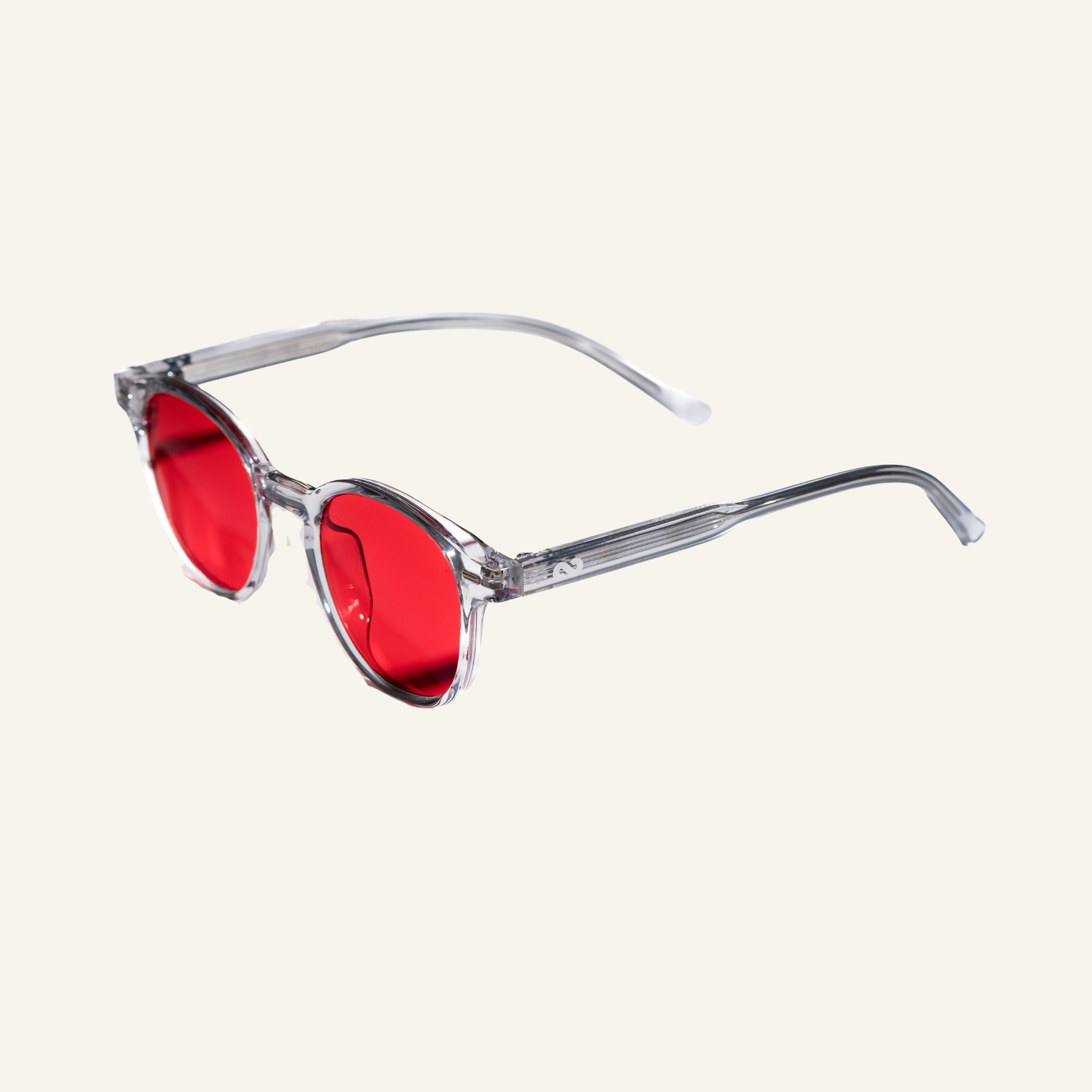 Red Lens Glasses - Grey Frame