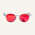 Red Lens Glasses - Grey Frame