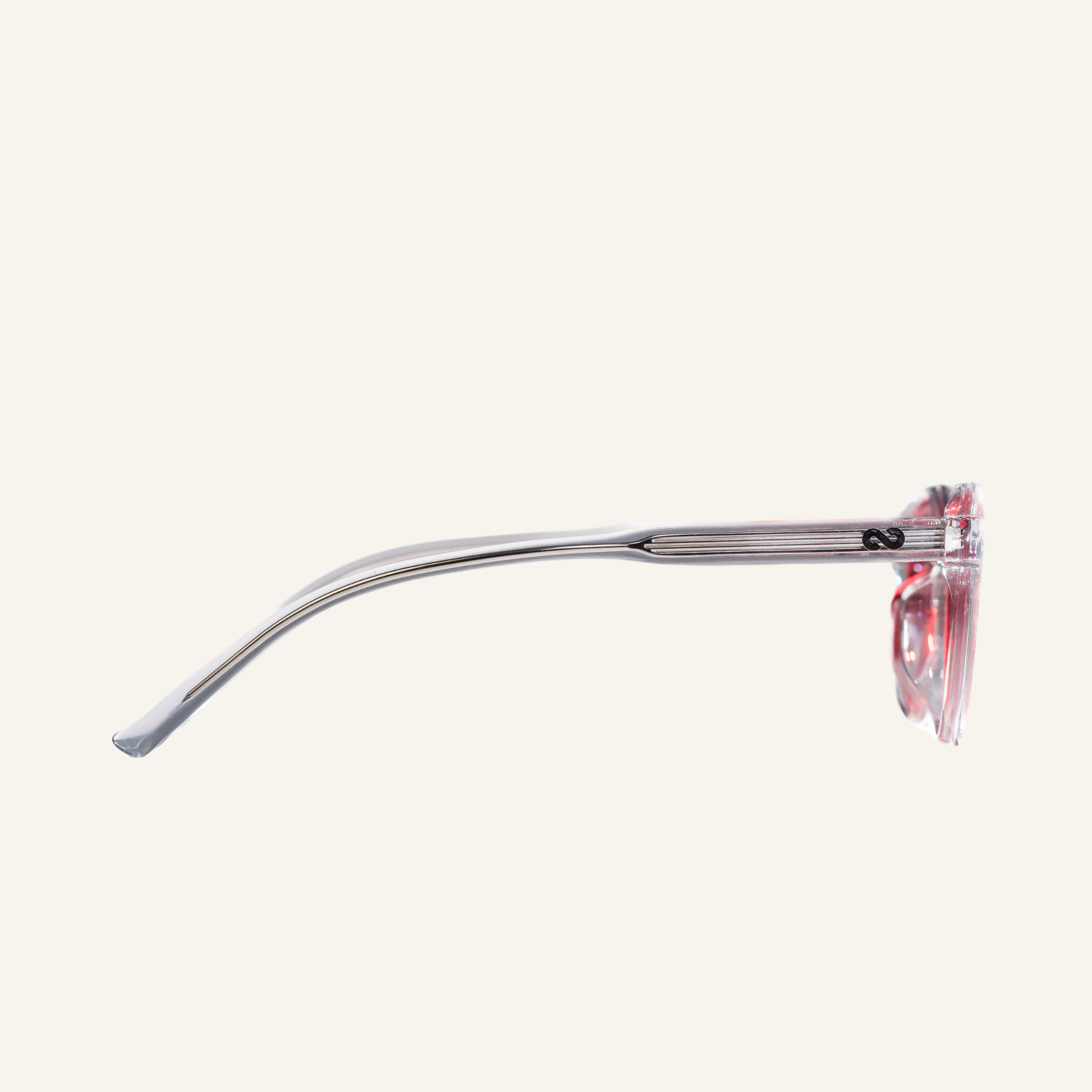 Red Lens Glasses - Grey Frame