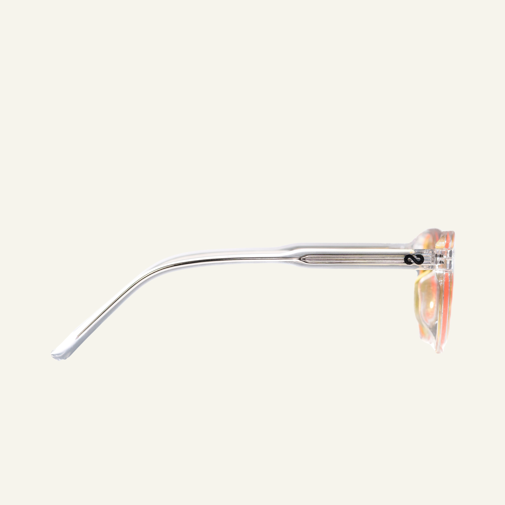 Yellow Lens Glasses - Clear Frame