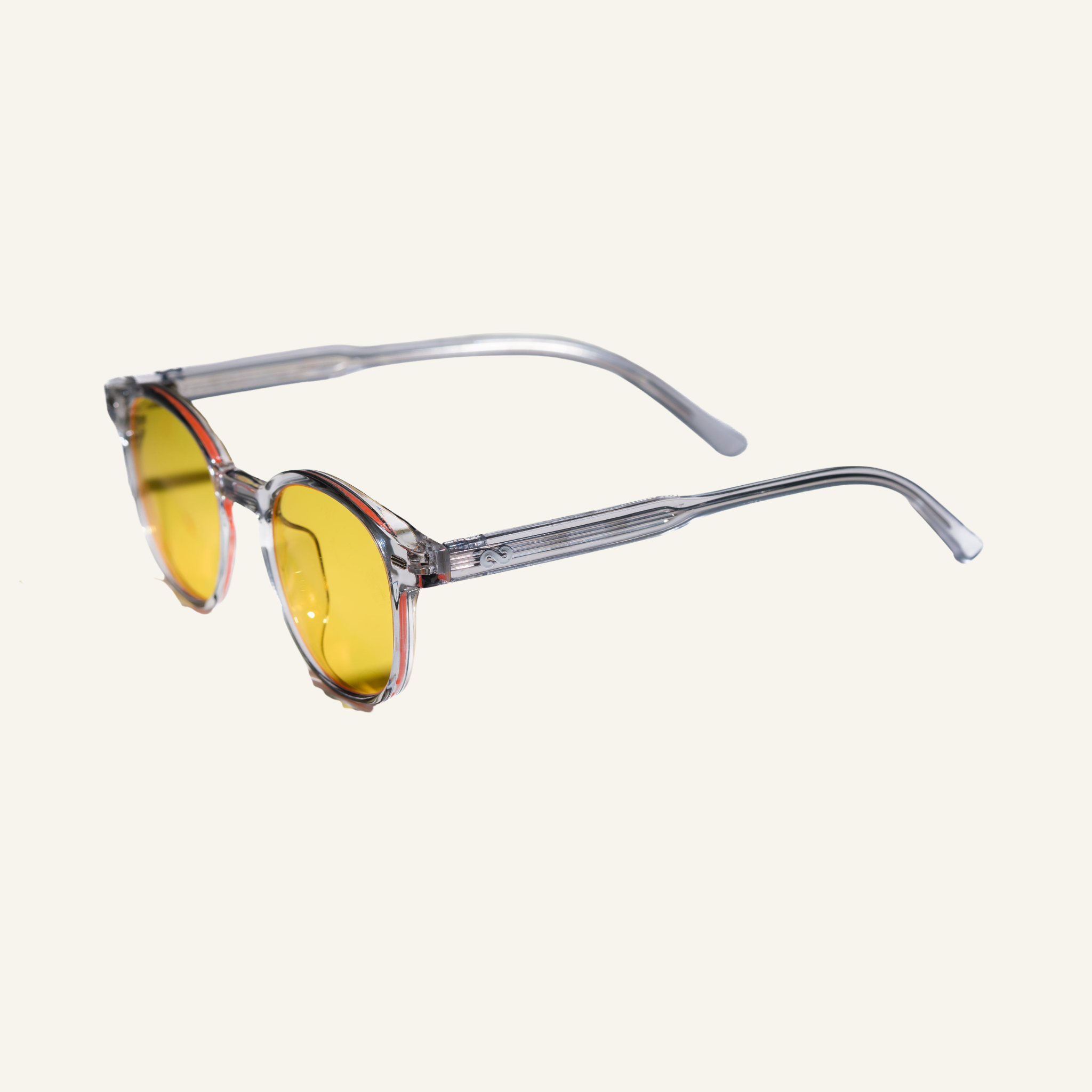 Yellow Lens Glasses - Grey Frame