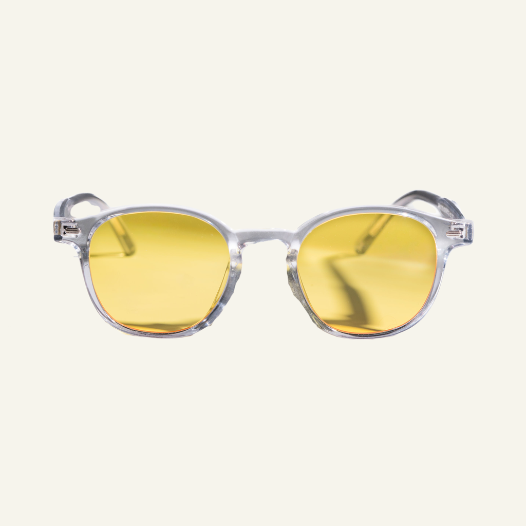 Yellow Lens Glasses - Grey Frame