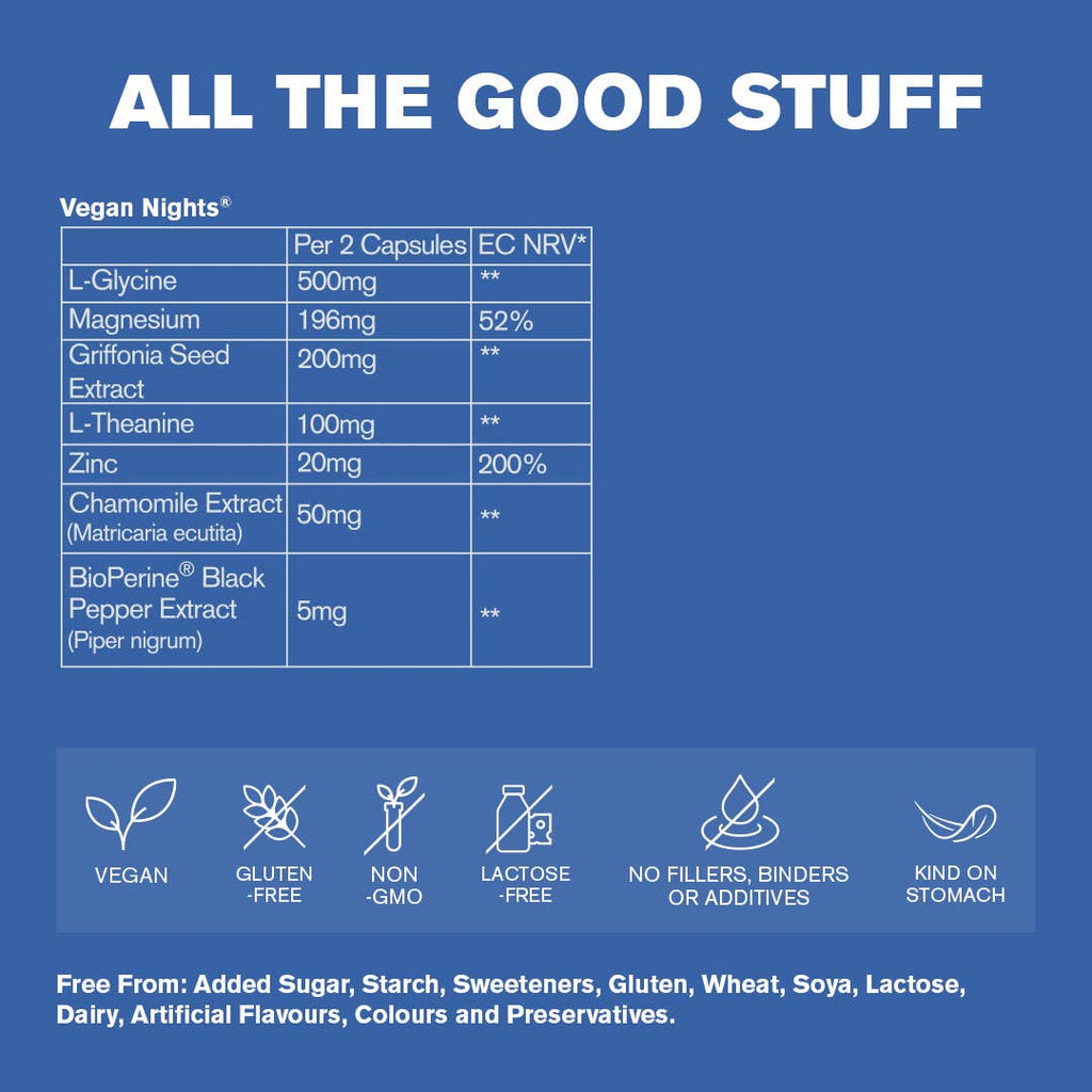 Vegan Nights® | 30 Capsules | Better, Deeper Sleep
